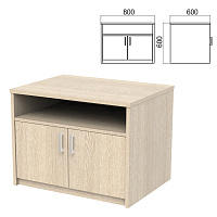 Тумба приставная для оргтехники Арго АТ-10 под оргтехнику ясень шимо 800х600х600 мм