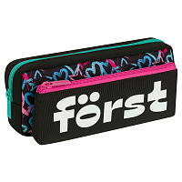 Пенал мягкий 2 в 1, 1 отделение, 205*80*40 Forst "Hearts", съемная косметичка на липучке