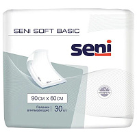 Пеленки 60х90 см, SENI SOFT BASIC, КОМПЛЕКТ 30 шт., впитывающие, одноразовые, SE-091-B030-J03 фото Пеленки 60х90 см, SENI SOFT BASIC, КОМПЛЕКТ 30 шт., впитывающие, одноразовые, SE-091-B030-J03