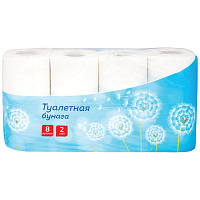 Бумага туалетная OfficeClean 2-слойная, 8шт., тиснение, белая фото Бумага туалетная OfficeClean 2-слойная, 8шт., тиснение, белая