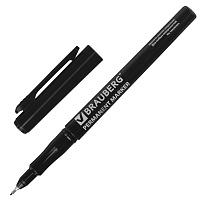 Маркер перманентный BRAUBERG "Super Slim", ЧЕРНЫЙ, тонкий металлический наконечник 0,8 мм, 151632 фото Маркер перманентный BRAUBERG "Super Slim", ЧЕРНЫЙ, тонкий металлический наконечник 0,8 мм, 151632