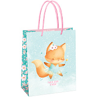 Пакет подарочный 18*23*10см MESHU "Cute fox", матовая ламинация фото Пакет подарочный 18*23*10см MESHU "Cute fox", матовая ламинация