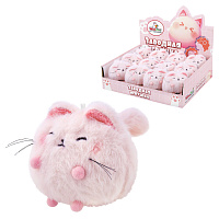 Игрушка пищалка мягкая заводная "Кот Пухляш", высота 8 см, WOOZOO (ВУЗУ), 666201