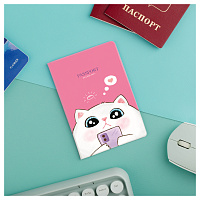 Обложка для паспорта MESHU "Meow", ПВХ, 2 кармана фото Обложка для паспорта MESHU "Meow", ПВХ, 2 кармана