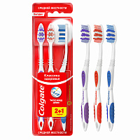 Зубная щетка НАБОР (2+1) COLGATE "Классика здоровья", средней жесткости, VN01318A фото Зубная щетка НАБОР (2+1) COLGATE "Классика здоровья", средней жесткости, VN01318A