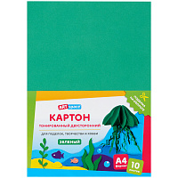 Картон цветной А4, ArtSpace, 10л., тонированный, зеленый, 180г/м2 фото Картон цветной А4, ArtSpace, 10л., тонированный, зеленый, 180г/м2