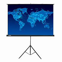 Экран Cactus Triscreen CS-PST-150x150, 150x150 см, 1:1, напольный, черный фото Экран Cactus Triscreen CS-PST-150x150, 150x150 см, 1:1, напольный, черный