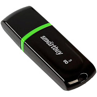 Флеш-диск 8 GB, SMARTBUY Paean, USB 2.0, черный, SB8GBPN-K фото Флеш-диск 8 GB, SMARTBUY Paean, USB 2.0, черный, SB8GBPN-K