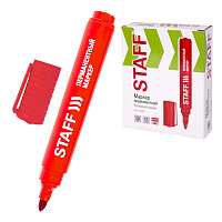 Маркер перманентный STAFF Basic PM-733, КРАСНЫЙ, круглый наконечник 2,5 мм, 150734