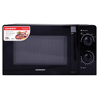 Микроволновая печь SONNEN MW2070BL-6MB, 20 л, 700 Вт, таймер, механическое управление, ручка, черная, 454983 фото Микроволновая печь SONNEN MW2070BL-6MB, 20 л, 700 Вт, таймер, механическое управление, ручка, черная, 454983