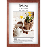 Рамка деревянная 21*30см, OfficeSpace, №2, красное дерево фото Рамка деревянная 21*30см, OfficeSpace, №2, красное дерево
