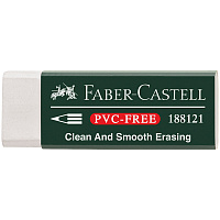 Ластик Faber-Castell "PVC-free", прямоугольный, картонный футляр, в пленке, 63*22*11мм фото Ластик Faber-Castell "PVC-free", прямоугольный, картонный футляр, в пленке, 63*22*11мм