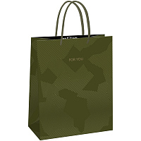 Пакет подарочный 11*14*6,5см MESHU "Green pattern", выборочный лак, матовая ламинация фото Пакет подарочный 11*14*6,5см MESHU "Green pattern", выборочный лак, матовая ламинация