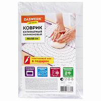 Коврик силиконовый для раскатки/запекания 46х66 см, фиолетовый, ПОДАРОК пластиковый нож, DASWERK, 608427 фото Коврик силиконовый для раскатки/запекания 46х66 см, фиолетовый, ПОДАРОК пластиковый нож, DASWERK, 608427