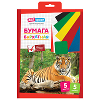 Бархатная бумага А4, ArtSpace, 5л., 5цв., в папке с европодвесом фото Бархатная бумага А4, ArtSpace, 5л., 5цв., в папке с европодвесом