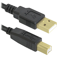 Кабель USB 2.0 AM-BM, 3 м, DEFENDER, 2 фильтра, для подключения принтеров, МФУ и периферии, 87431 фото Кабель USB 2.0 AM-BM, 3 м, DEFENDER, 2 фильтра, для подключения принтеров, МФУ и периферии, 87431