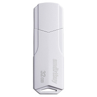 Флеш-диск 32 GB SMARTBUY Clue, USB 2.0, белый, SB32GBCLU-W фото Флеш-диск 32 GB SMARTBUY Clue, USB 2.0, белый, SB32GBCLU-W