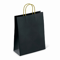 Крафт-пакет бумажный "Black" 26х15х35 см, с кручеными ручками, плотность 80 г/м2, моноцвет, 112429 фото Крафт-пакет бумажный "Black" 26х15х35 см, с кручеными ручками, плотность 80 г/м2, моноцвет, 112429