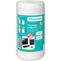 Салфетки чистящие влажные OfficeClean, универсальные, антибактериальные, в тубе, 100шт. фото Салфетки чистящие влажные OfficeClean, универсальные, антибактериальные, в тубе, 100шт.