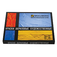 Краски акриловые художественные BRAUBERG ART CLASSIC, НАБОР 24 цвета по 12 мл, в тубах, 191124 фото Краски акриловые художественные BRAUBERG ART CLASSIC, НАБОР 24 цвета по 12 мл, в тубах, 191124