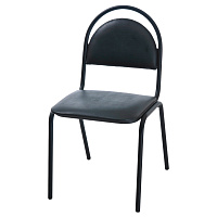 Стул Фабрикант "Стандарт", каркас черный, обивка кожзам черный