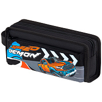 Пенал ЮНЛАНДИЯ ЮНИОР, 2 отделения, с ручкой, полиэстер, "Speed demon", 21х8х6 см, 273817 фото Пенал ЮНЛАНДИЯ ЮНИОР, 2 отделения, с ручкой, полиэстер, "Speed demon", 21х8х6 см, 273817