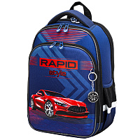 Ранец BRAUBERG QUADRO, 3 отделения, с брелком, "Rapid style", 37х28х18 см, 270603 фото Ранец BRAUBERG QUADRO, 3 отделения, с брелком, "Rapid style", 37х28х18 см, 270603