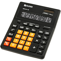 Калькулятор настольный Eleven Business Line CDB1201-BK/OR, 12 разрядов, двойное питание, 155*205*35мм, черный/оранжевый фото Калькулятор настольный Eleven Business Line CDB1201-BK/OR, 12 разрядов, двойное питание, 155*205*35мм, черный/оранжевый