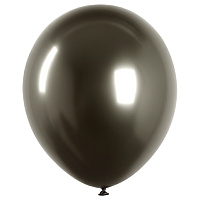 Воздушные шары, 50шт., М12/30см, MESHU, хром, черный