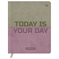 Дневник 1-11 кл. 48л. (твердый) BG "Double. Today is your day", иск. кожа, комбинирование материалов, тиснение, ляссе фото Дневник 1-11 кл. 48л. (твердый) BG "Double. Today is your day", иск. кожа, комбинирование материалов, тиснение, ляссе