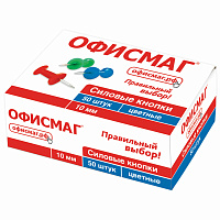 Силовые кнопки-гвоздики ОФИСМАГ, цветные, 50 шт., в картонной коробке., 222092 фото Силовые кнопки-гвоздики ОФИСМАГ, цветные, 50 шт., в картонной коробке., 222092