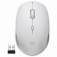 Мышь беспроводная DEFENDER Auris MB-027, USB, 3 кнопки + 1 колесо-кнопка, оптическая, белая, 52028 фото Мышь беспроводная DEFENDER Auris MB-027, USB, 3 кнопки + 1 колесо-кнопка, оптическая, белая, 52028
