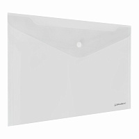 Папка-конверт с кнопкой BRAUBERG "SUPER", А4, прозрачная, ПРОЧНАЯ 0,2 мм, 272876 фото Папка-конверт с кнопкой BRAUBERG "SUPER", А4, прозрачная, ПРОЧНАЯ 0,2 мм, 272876