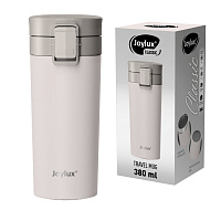 Термокружка 380 мл JOYLUX (ДЖОЙЛЮКС) CLASSIC, нержавеющая сталь SUS304, белый матовый, 700271