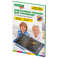 Электронный планшет для рисования диагональ 12 дюймов, 18,5х28 см, ЦВЕТНОЙ, BRAUBERG KIDS, 665303 фото Электронный планшет для рисования диагональ 12 дюймов, 18,5х28 см, ЦВЕТНОЙ, BRAUBERG KIDS, 665303
