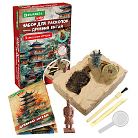 Набор для раскопок "Древний Китай" 16х23 см, инструменты, BRAUBERG KIDS, 665939