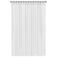 Шторка для ванной ПОЛИЭСТЕР, 180х200 см, кольца в комплекте, БЕЛЫЙ БРИЛЛИАНТ, PRIMILA (ПРИМИЛА), 700093