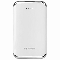 Аккумулятор внешний 6000 mAh SONNEN POWERBANK K611, 2 USB, литий-полимерный, белый, 263028 фото Аккумулятор внешний 6000 mAh SONNEN POWERBANK K611, 2 USB, литий-полимерный, белый, 263028
