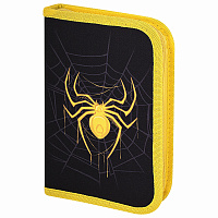 Пенал BRAUBERG с наполнением, 1 отделение, 1 откидная планка, 24 предмета, 21х14 см, "Venomous spider", 271526 фото Пенал BRAUBERG с наполнением, 1 отделение, 1 откидная планка, 24 предмета, 21х14 см, "Venomous spider", 271526