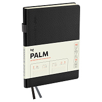 Ежедневник датированный 2026г., А6, 176л., твердый переплет, кожзам, BG "Palm. Graphite", графитовый фото Ежедневник датированный 2026г., А6, 176л., твердый переплет, кожзам, BG "Palm. Graphite", графитовый