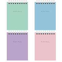Блокнот МАЛЫЙ ФОРМАТ А7 75х105 мм, 40 л., гребень, картон, клетка, BRAUBERG "Minimal Pastel", 116431 фото Блокнот МАЛЫЙ ФОРМАТ А7 75х105 мм, 40 л., гребень, картон, клетка, BRAUBERG "Minimal Pastel", 116431