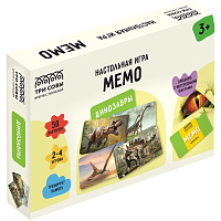 Игра настольная ТРИ СОВЫ "Мемо. Динозавры ", 50 карточек, картонная коробка фото Игра настольная ТРИ СОВЫ "Мемо. Динозавры ", 50 карточек, картонная коробка