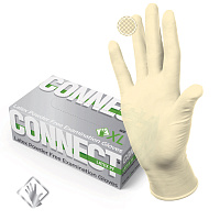 Перчатки смотровые латексные CONNECT, 45 пар (90 штук), размер XL (очень большие), - фото Перчатки смотровые латексные CONNECT, 45 пар (90 штук), размер XL (очень большие), -