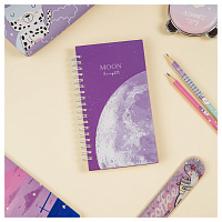 Записная книжка 95*175мм 96л. на гребне MESHU "Moon light", матовая ламинация, твердая обложка, выборочный УФ-лак фото Записная книжка 95*175мм 96л. на гребне MESHU "Moon light", матовая ламинация, твердая обложка, выборочный УФ-лак