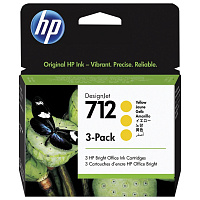 Картридж струйный HP 712 3ED79A желтый оригинальный (тройная упаковка)