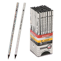 Карандаш чернографитный BRAUBERG "PREMIUM TURKEY", 1 шт., "Platinum", НВ, дисплей, 181561