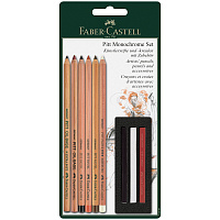 Набор художественный FABER-CASTELL "Pitt Monochrome", 9 предметов, блистер, 112998 фото Набор художественный FABER-CASTELL "Pitt Monochrome", 9 предметов, блистер, 112998