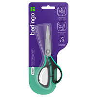 Ножницы Berlingo "Easycut 350", 13см, бирюзовые, эргономичные ручки, мягкие вставки, европодвес фото Ножницы Berlingo "Easycut 350", 13см, бирюзовые, эргономичные ручки, мягкие вставки, европодвес