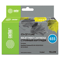Картридж струйный CACTUS (CS-CZ112AE) для HP Deskjet I3525/5525/4515/4525, желтый фото Картридж струйный CACTUS (CS-CZ112AE) для HP Deskjet I3525/5525/4515/4525, желтый