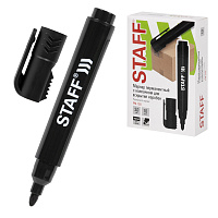 Маркер перманентный с колпачком для вскрытия коробок STAFF "Basic" LOGISTIC PM-150, ЧЕРНЫЙ, 3 мм, 152201
